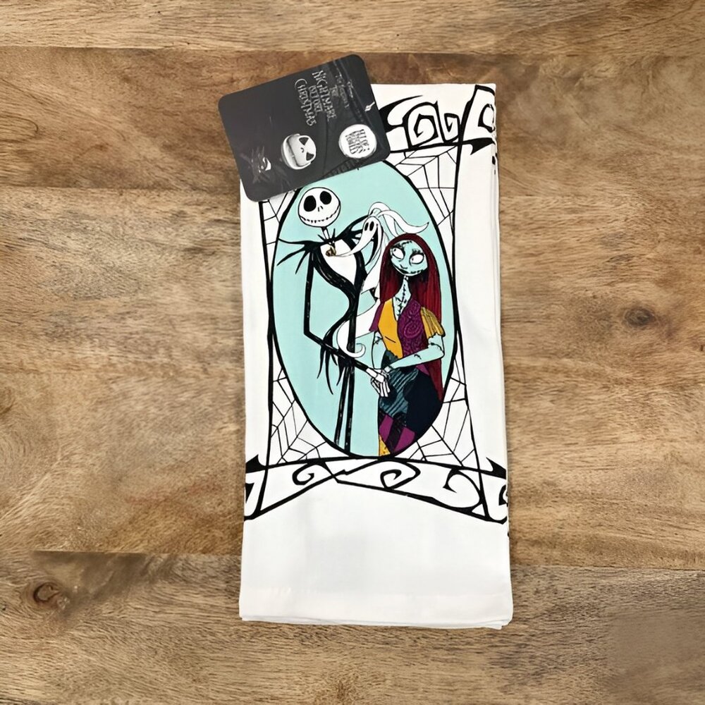NEW 2Pk Nightmare Before Christmas Jack & Sally Kitchen Towels